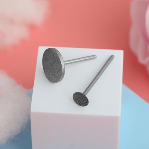 Sanding Disc Nail Drill Bits,Diamond Carbide Nail Drill Bit,Professional Manicure & Pedicure Sanding Polishing Bits for Shaping Nail Forms,Cracked Skin Callus Removal for Home Salon & DIY Large Flat Head