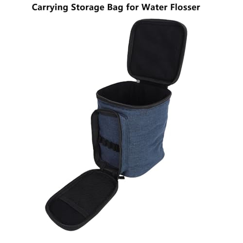 Water Flosser Carrying Bag, Large Capacity Oxford Fabric Storage Bag with 2 Compartments and Mesh Pocket, for Travel Camping Trips