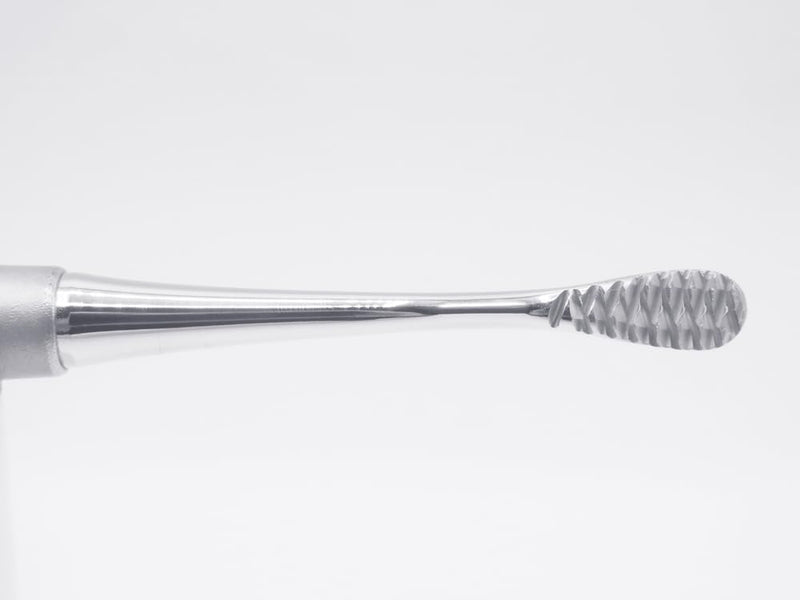 Pomee Miller Bone File #21, Surgical Instrument for Bone Contouring in Dental Procedures, Double-Ended (Cross-Cut & Smoothing Ends), Lightweight 9.5mm Hollow Handle, 702-210