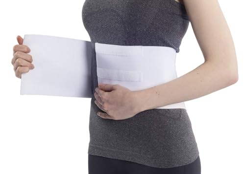 NYOrtho Tapered Abdominal Binder - Firm Compression Wrap - Breathable Stomach Support Post Injury or Surgery - with Contoured Body-Specific Design - 24-30 Inch - Made in USA 6 Inch High