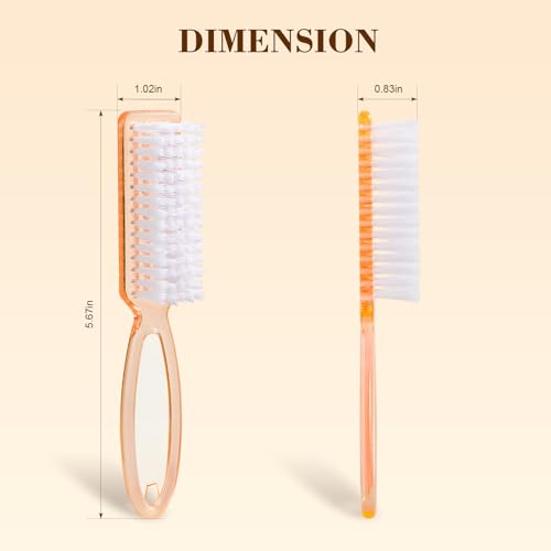 Nail Brush for Cleaning Fingernails, Larbois 4 Pack Deep Cleaning Fingernail Brush for Cleaning Nail Scrubber Brush Heavy Duty Foot Brush Handle Grip Nail Brushes for Toes and Fingernails Color-0