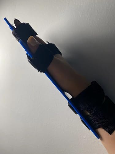 Finger Training Device Finger Orthotics Hand Splint with Wrist and Hand Brace Finger Mobility Hand Splints for Straightening Fingers Finger fingerboard rehabilitation training device (Blue) Blue