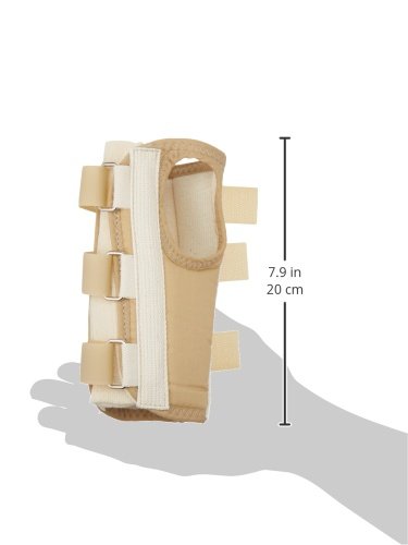 Rolyan Regular Length Enlarged Thumb Hole D-Ring Wrist Braces, Left, Medium, Fixed Position Stabilizer Brace with Secure Closure for Immobilization, Recovery Treatment for Arthritis, Tendonitis
