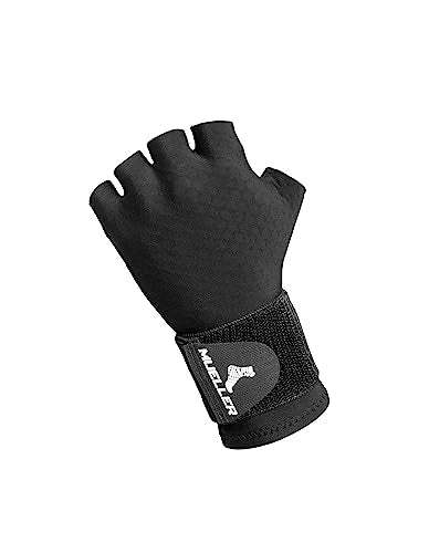 Mueller Sports Medicine Reversible Compression Glove for Men and Women, Hand & Wrist Pain Relief Support, Ideal for Carpal Tunnel, Arthritis, Fits Right or Left, Black Large-X-Large