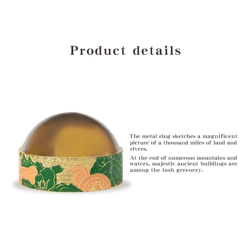 VIudiss 7X Dome/Paperweight Magnifier w/Pouch Table Magnifying Orange