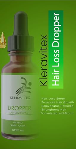Kleravitex Anti-Hair Loss Dropper – Natural Hair Growth Serum For Thinning Hair, Baldness & Dandruff – Nourishing Hair Scalp Treatment Lotion – Rejuvenates The Follicles & Strengthens The Hair.