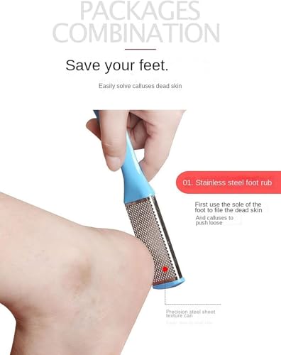 Callus Remover & File - Metal Scraper for Dead Skin & Heels. Wet/Dry. Black