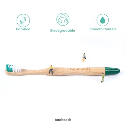 booheads Plant Based Electric Toothbrush Heads - Compatible with Sonicare* and Bamboo Toothbrush Bundle