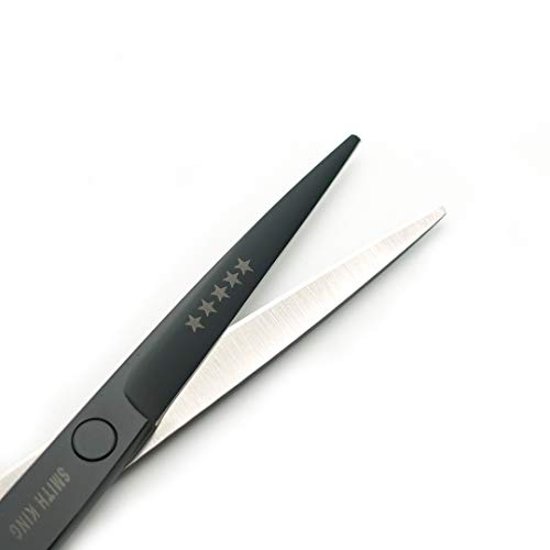 6.0 Inches Hair Cutting Scissors Set with Combs Lether Scissors Case,Hair cutting shears Hair Thinning shears For Personal and Professional (Matt black) 6.0 Inch Matt Black