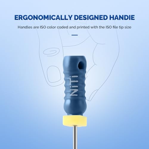 JMU Dental K Files #15-40/25mm, NITI Hand Use Files 6 Pcs/Pack #15-40(25mm) 1