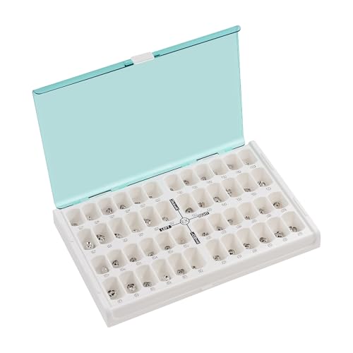 48Pcs/Box Kid Crowns Preformed Metal Crown Stainless Steel Temporary Crowns Orthodontic Material Therapy Tools