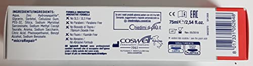 Biorepair Sensitive Teeth Daily Toothpaste - 2.54 Fluid Ounces (75ml) Tubes (Pack of 6) [ Italian Import ]