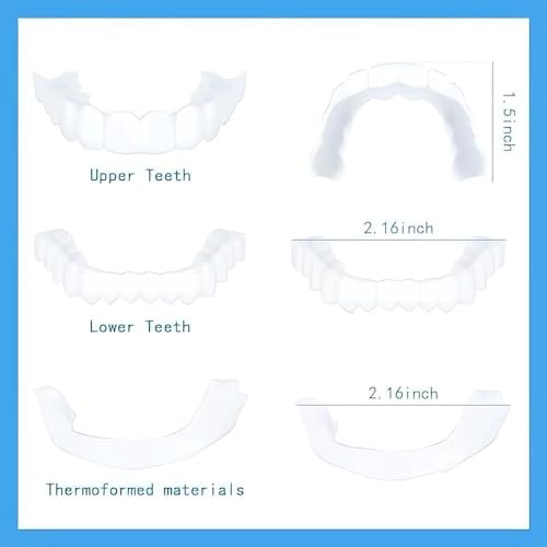 2 Pairs Hand Washable Durable Accessory with Secure Fit for Daily Visual Enhancement & Casual Meetups Teeth Whitening Kits（Shell White） Shell White 1 Count (Pack of 2)
