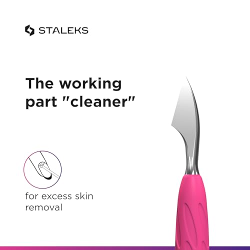 STALEKS PRO UNIQ Cuticle Pusher, Rounded Pusher & Cleaner 152 mm