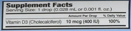 Ddrops Baby 400 Iu Vitamin D3 Drops, 90 Count (Pack of 3) 0.08 Fl Oz (Pack of 3)