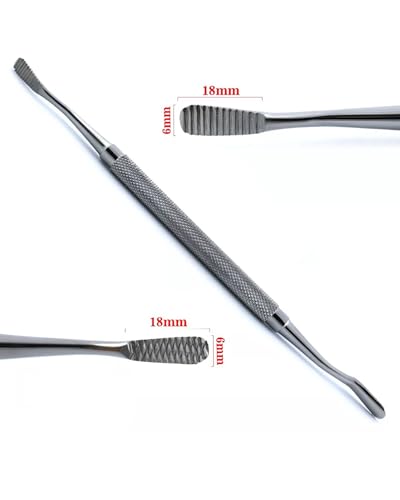 Dental Bone File 18 mm × 6 mm – Stainless Steel Bone Finishing File, Autoclavable Dental Lab & Training Instrument (Pack of 5) Pack of 5