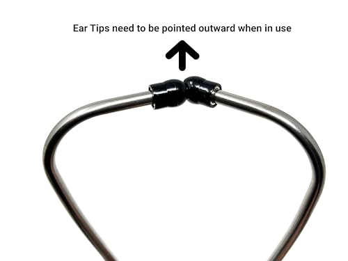 EMI Premium Clinical Light Weight 4oz Dual Head Stethoscope - Stealth Black - For Nurses, Doctors, Medical Professionals, EMT's