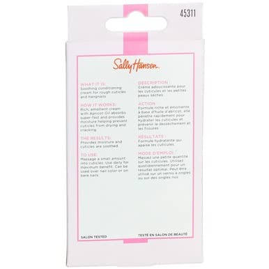 Sally Hansen Cuticle Massage Cream 0.4 Ounce (12ml) (3 Pack) Apricot 0.04 Ounce (Pack of 3)