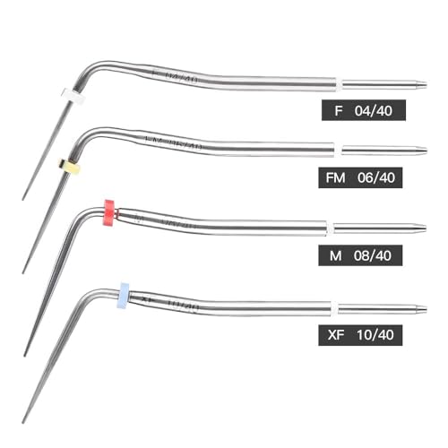 XUX 4pcs/Set Gutta Percha Pen Heated Tips Size F XF FM M for Obturation Gutta Percha System