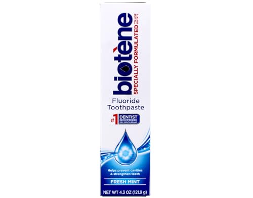 Biotene Fluoride Toothpaste, Fresh Mint, 4.3 oz Tubes - (Pack of 4)