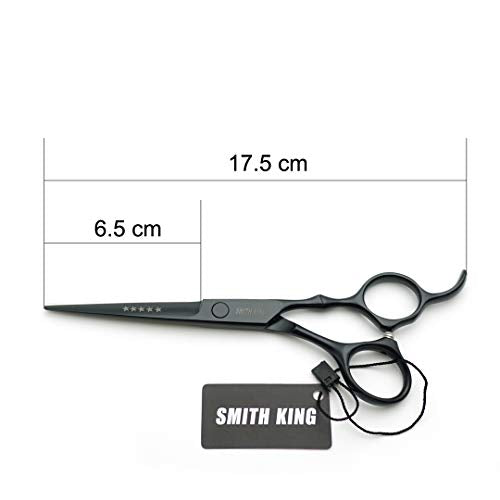 6.0 Inches Hair Cutting Scissors Set with Combs Lether Scissors Case,Hair cutting shears Hair Thinning shears For Personal and Professional (Matt black) 6.0 Inch Matt Black