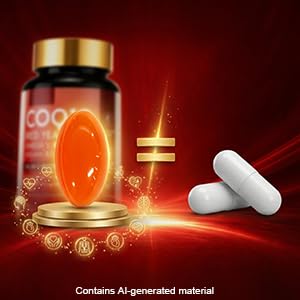 10 in 1 CoQ10 Supplement with Magnesium, Red Yeast Rice for Women & Men | Coenzyme Q10 Complex as Ubiquinone with Vitamin D3, K2, B3, Zinc, Antioxidant Support Heart Energy & Brain Health 60 softgels 60 Count (Pack of 1)