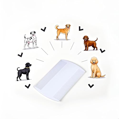 White Double Sided Nit Fine Tooth Head Lice Hair Combs For Kids Pet dog Flea Plastic Hair Remove Lice Brush Combs W8E1 Comb，Grooming，Dog