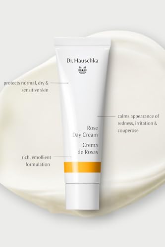 Dr. Hauschka Rose Day Cream, Daily Moisturizer, 1.0 US fl oz, For Dry, Sensitive, Red Skin, With Shea Butter & Avocado Oil 1 Fl Oz (Pack of 1)