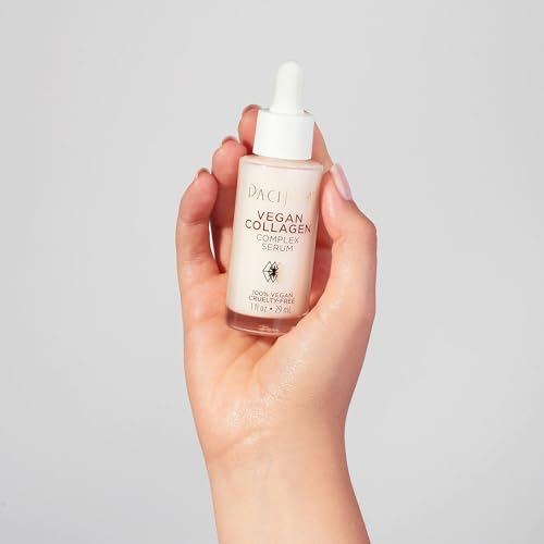 Pacifica Vegan Collagen Complex Face Serum Anti Aging Hydrating Serum w/Hyaluronic Acid for Plumping & Firming Collagen Boosting Facial Serum for Fine Lines & Wrinkles Clean Dermatologist Tested