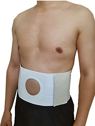 Unisex Ostomy Abdominal Binder Opening 3.14 Ostomy Belt Hernia Colostomy Belt Colostomy Bag Support Stoma Support Wrap XL 45.28 49.21 inches XL 45.28 49.21 Inch XL: 45.28-49.21 Inch - BeesActive Australia