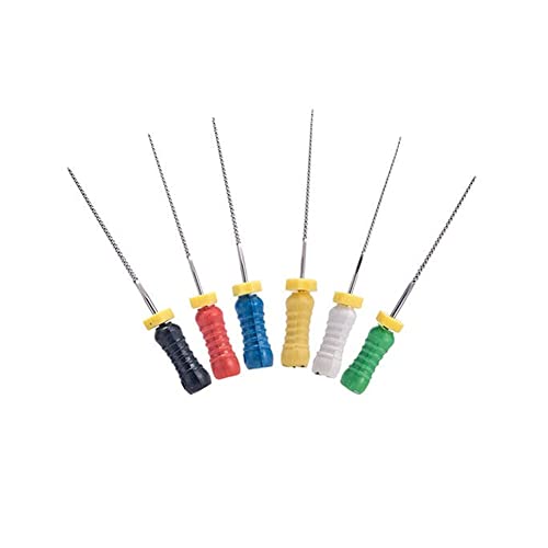 SIMILEHEVEN Dental Endo Files 25MM Endodontic Hand Use K-Files 6PCS Root Canal Treatment Files (15-40# Assorted) 15-40# Assorted
