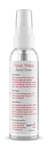 Hyalogic Rose Toner - Alcohol-Free Facial Toner with Hyaluronic Acid & Aloe Vera - Amazing Face Astringent for All Skin Types - Facial Toner to Boost Brightness & Softness (4 fl oz)