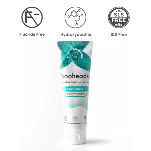 Booheads Fluoride Free Hydroxyapatite Toothpaste and Compatible Sonicare Deep Clean Heads Bundle