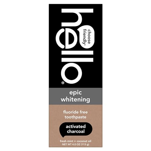 hello Deodorant Variety Pack (Sweet Coconut, Fresh Citrus, White Sage) & Activated Charcoal Epic Whitening Fluoride Free Toothpaste, Fresh Mint + Coconut Oil, Vegan & SLS Free