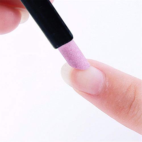 5PCS Stone Sanding Nail File Tools Nail File Cuticle Remover Trimmer Buffer Pedicure Pen Washable Manicure Tool Nail Salon Makeup Cosmetic Tool (5PCS Stone Sanding)