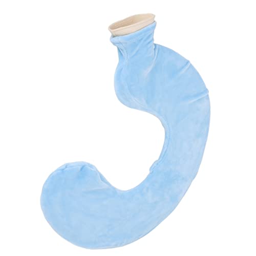 U Shaped Neck Warm Water Bag, Hot Water Bottle for Pain Relief Hot Water Bottles Hot & Cold Therapies (Light Blue)