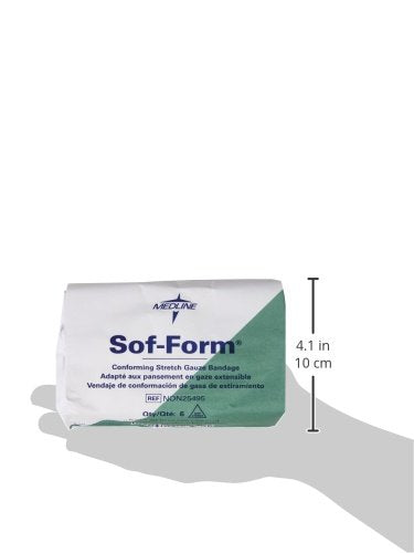 Medline Sof- Form Conforming Bandages, Non-Sterile, Not Made from Natural Rubber Latex, Gentle Compression, 48 Count