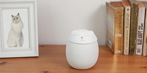 New Dream Small Ceramic Cat Urn White L White S - BeesActive Australia