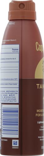 Coppertone Tanning Sunscreen Spray, SPF 15 Broad Spectrum Tanning Sunscreen, Water Resistant Sunscreen, 5.5 Oz