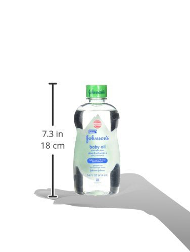 Johnson's Baby Johnson & Johnson Baby Oil, Aloe Vera & Vitamin E, Multicolor, 14 Fl Oz 14 Fl Oz (Pack of 1)