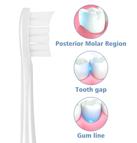 10 Pcs Replacement Toothbrush Heads for Boka 2.0 & 3.0 Electric Toothbrush Adults with Dust Cover, White White 10