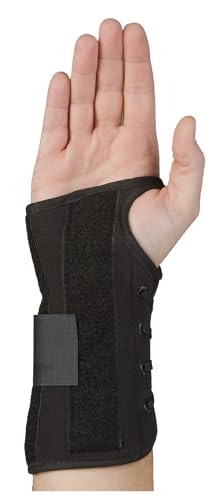 AWEHIRU Med Spec Wrist Lacer Support, 8" Black, Universal Right