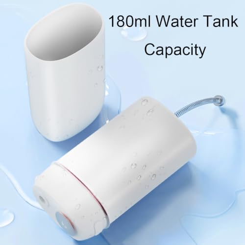 Portable Water Flosser for Travel, Compact Oral Irrigator Cordless 180ml
