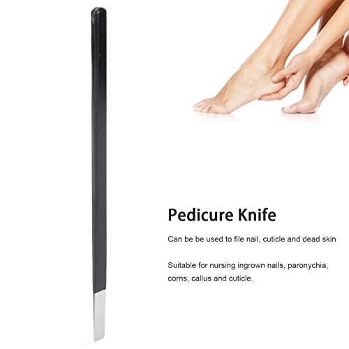 Pedicure Knife for Feet, Flat Ingrown Toenail Knife, Stainless Steel Blades for Ingrown Nails with ABS Handle for File Nail, Cuticle, Dead Skin, Paronychia, Thick Crusts
