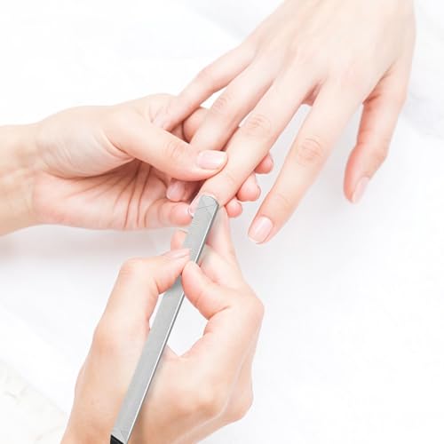 JIEYAO 2 Pcs Toe Nail Files for Thick Nails, Stainless Steel Nail Files for Women, 4 Sides Dog Nail File Board Professional Nail Dresser Manicure Pedicure Tool for Men Seniors & Dogs