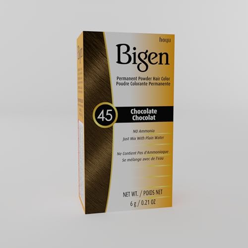 #45 Chocolate Bigen Permanent Powder - 6 Pack 45 Chocolate 0.21 Ounce (Pack of 6)