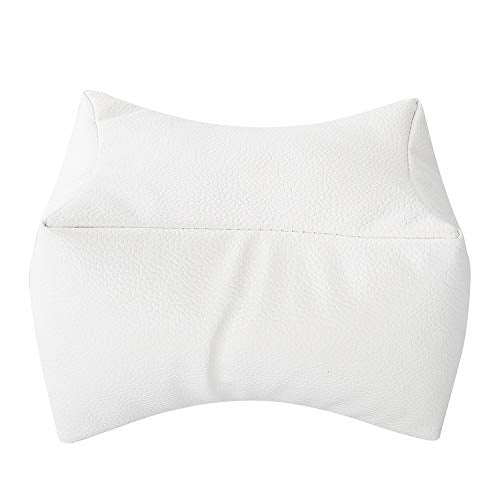 Srliya 3 Colors Nail Art Table Hand & Foot Pillow Soft PU Arm Rest Salon Manicure Nail Care Pillow (White)