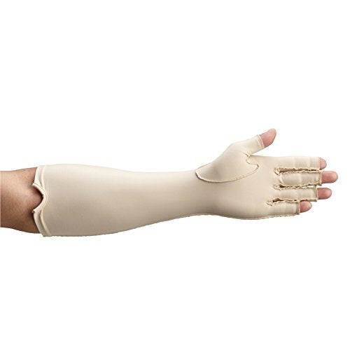 Rolyan Forearm Compression Glove, Open Finger Edema Sleeve, M, Right