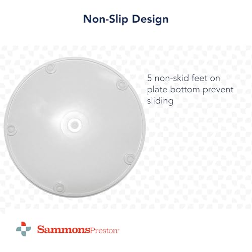 Sammons Preston High-Sided Dish, 7.75" Adaptive Plate, Raised Edges, White