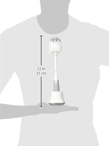 OXO Tot Bottle Brush with Nipple Cleaner and Stand - Gray 1 Count (Pack of 1) - BeesActive Australia